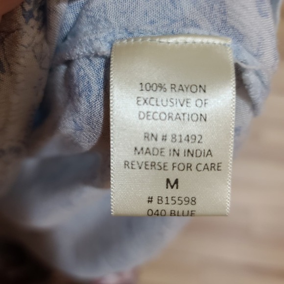 Tantrums Flowy High Low Boho Blouse size Medium - Picture 5 of 5